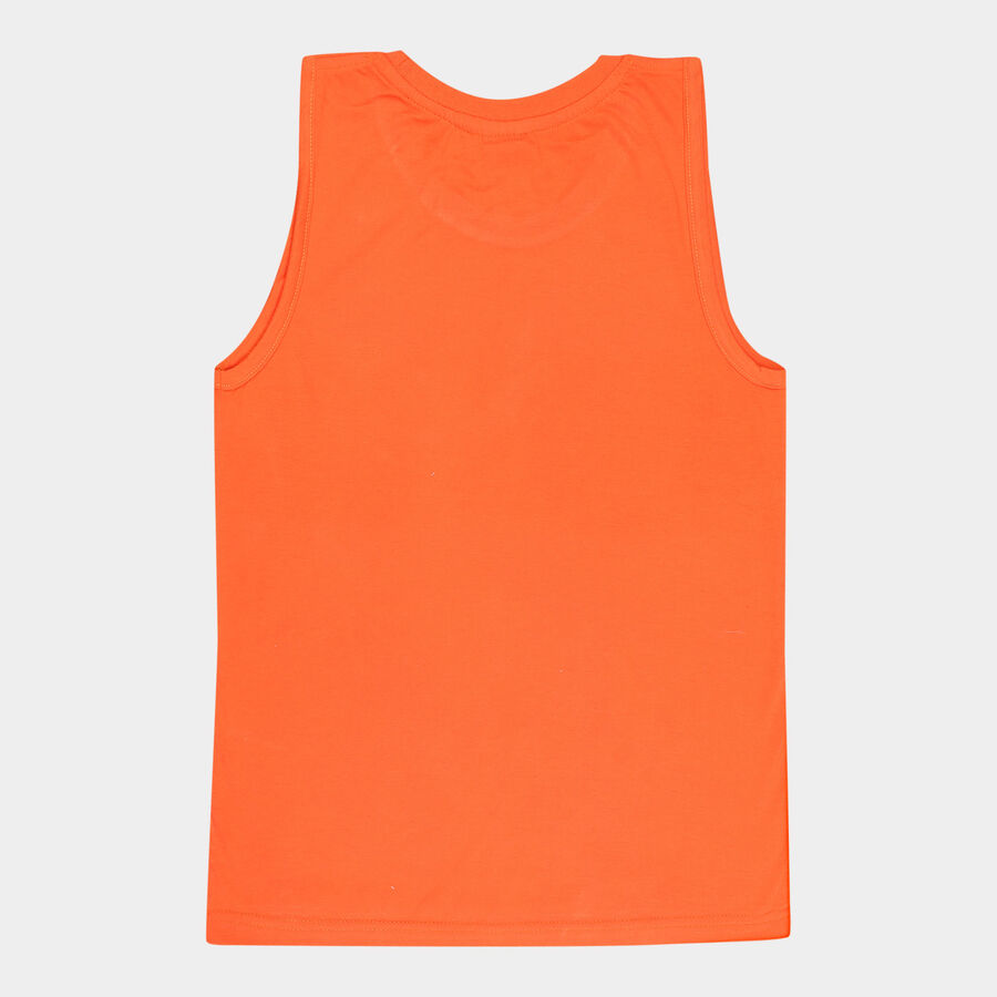 Boys Round Neck T-Shirt, Orange, large image number null