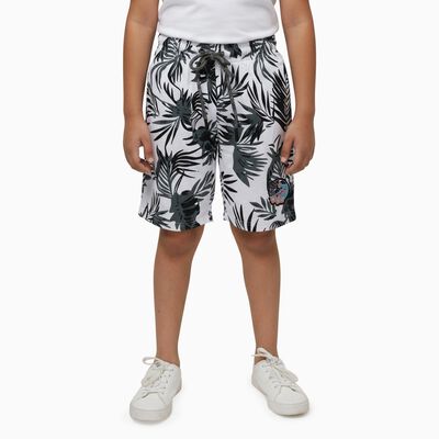 Boys' Muted Charcoal Gray Regular Fit Bermuda Shorts