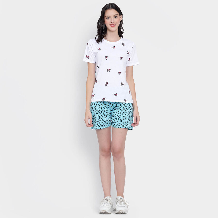 All Over Print Round Neck T-Shirt, सफ़ेद, large image number null