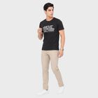 Men's Dark Grey Round Neck Regular T-Shirt, Dark Grey, small