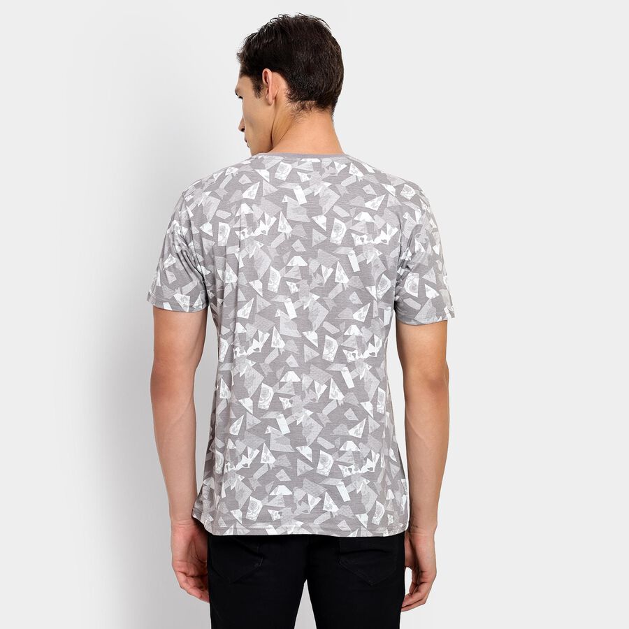 Men's 100% Cotton Round Neck Half Sleeves T-Shirt, Dark Grey, large image number null