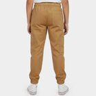 Boys Brown Regular Fit Cargo Jogger Trousers, भूरा, small