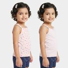 Girls Lilac Cotton Sleeveless Straight Neck Vest, लाइलेक, small