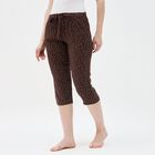 Women's Brown Viscose Regular Fit Capri, Brown, small
