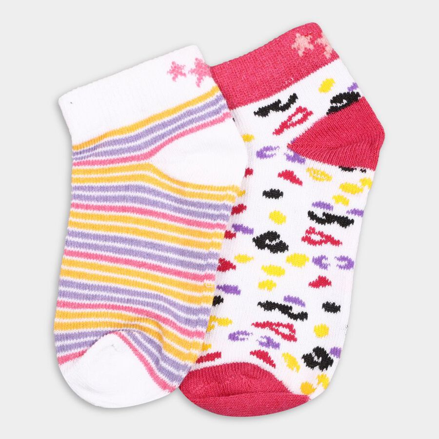 Girl's Socks (Pack of 2), Off White, large image number null