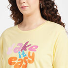 Round Neck T-Shirt, पीला, small image number null