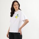 Ladies' 100% Cotton Round Neck T-Shirt, सफ़ेद, small image number null