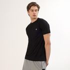 Men's Jet Black Crew Neck Athleisure T-Shirt, Black, small