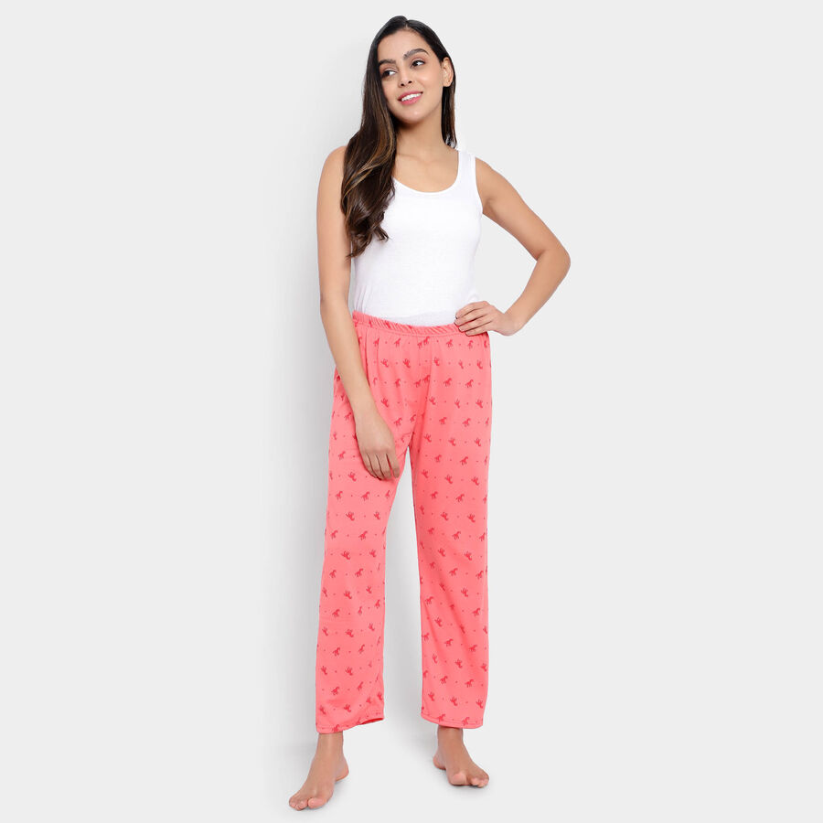 All Over Print Full Length Pyjama, गुलाबी, large image number null