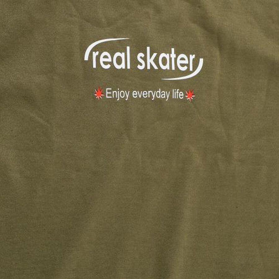 Boys Muted Olive Green Crew Neck Casual Sweatshirt, ओलिव, large image number null