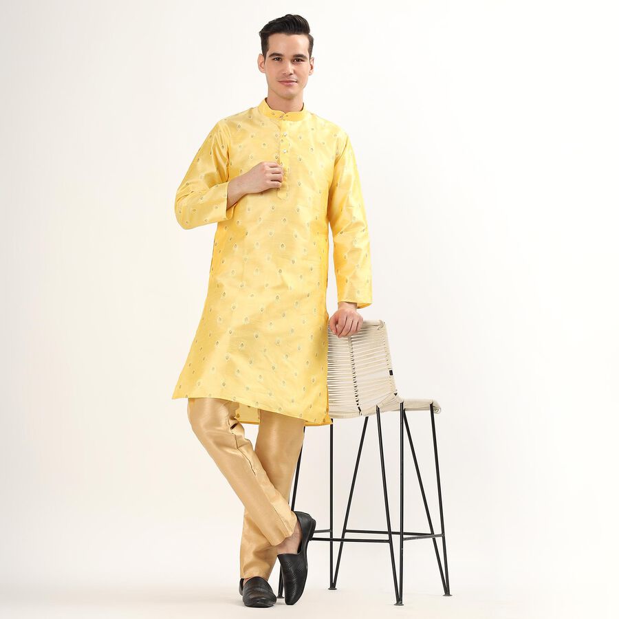 Men's Kurta Pyjama, पीला, large image number null