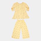 Girls Printed Fusion Clothing Set, Yellow, small image number null