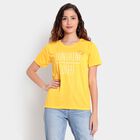 Solid Round Neck T-Shirt, Yellow, small image number null
