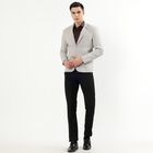 Men's Light Grey Slim Fit Single-Breasted Blazer, हल्का ग्रे, small image number null