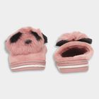 Kids Soft Dusty Pink Fur Slip-On Winter Slippers, गुलाबी, small image number null