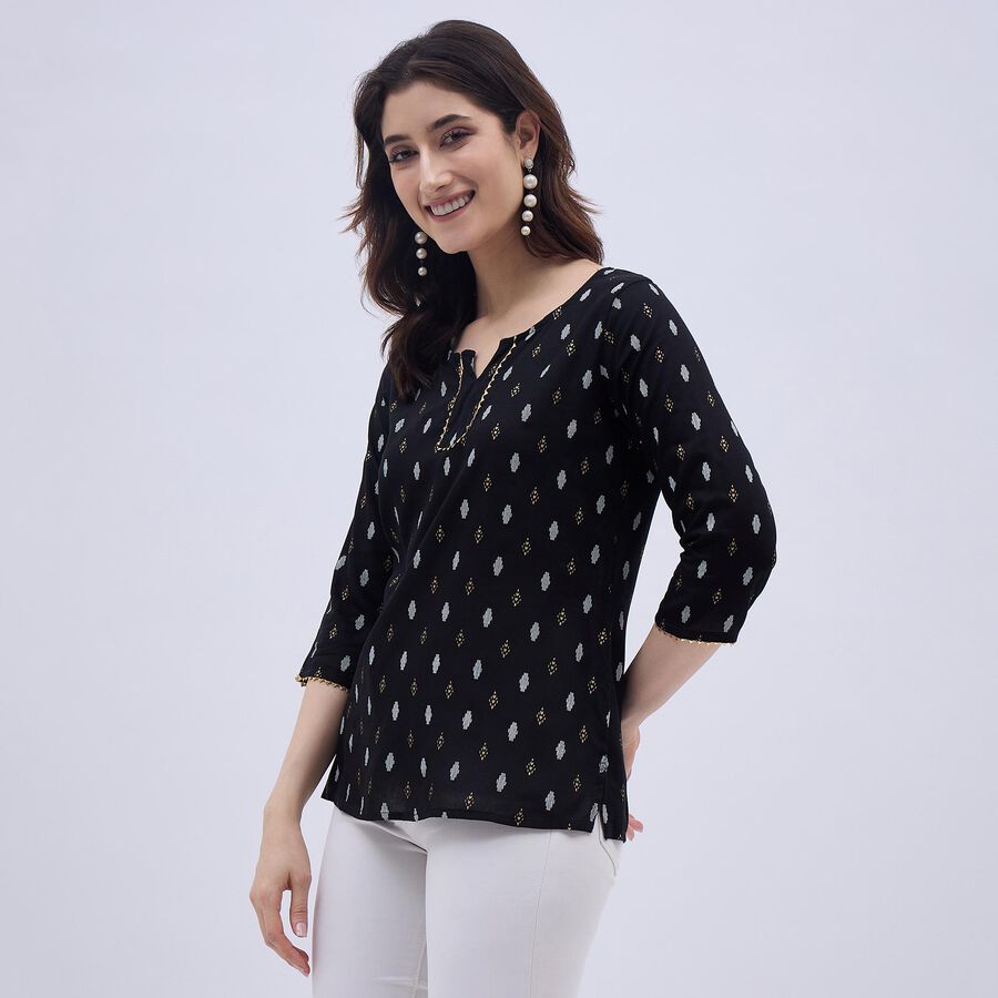 Ladies' Kurti, Black, large image number null