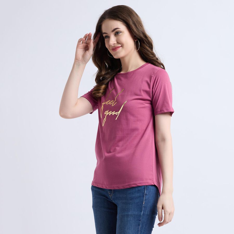 Ladies' Round Neck T-Shirt , Purple, large image number null