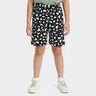 Girls' Black Regular Fit Casual Shorts, काला, small