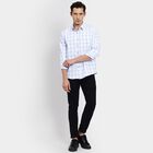 Men's 100% Cotton Casual Shirt, हल्का नीला, small image number null