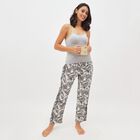 Women's White Tropical Printed Elastic Waist Pyjama, सफ़ेद, small image number null