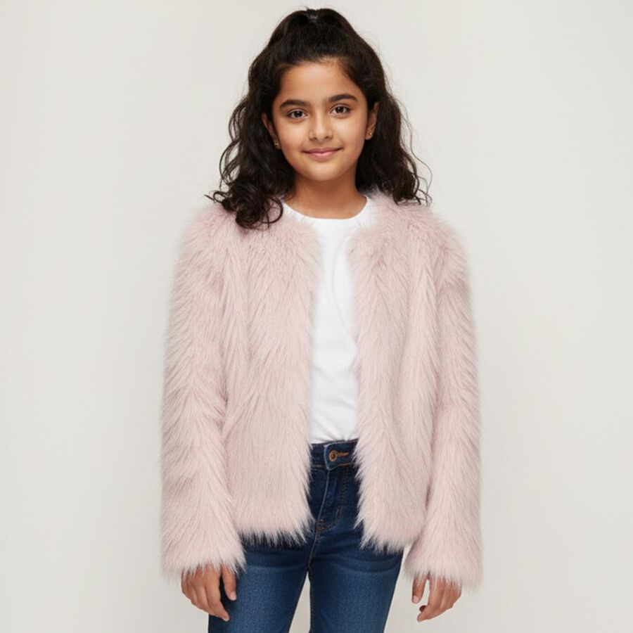 Girls' Jacket, Light Pink, large image number null