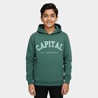 Boys Deep Forest Green Hooded Neck Casual Sweatshirt, गहरा हरा, small image number null