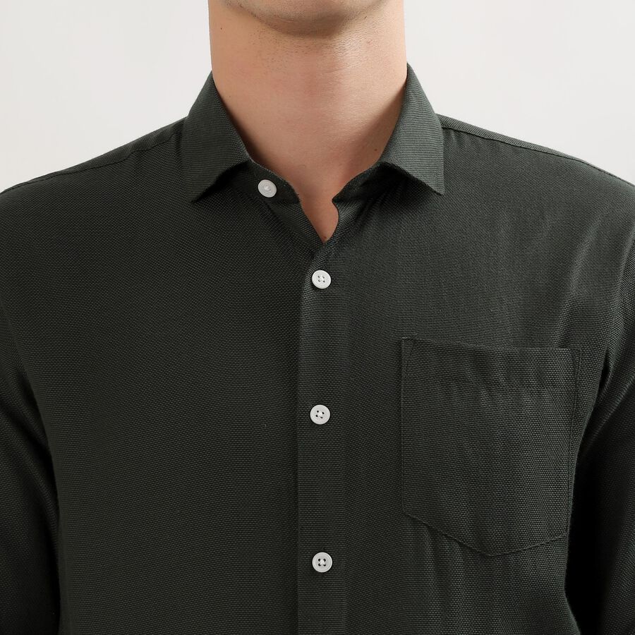 Men's Dark Forest Green Classic Formal Shirt, Dark Green, large image number null