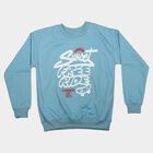 Boys' Light Blue Crew Neck Graphic Print Sweatshirt, हल्का नीला, small