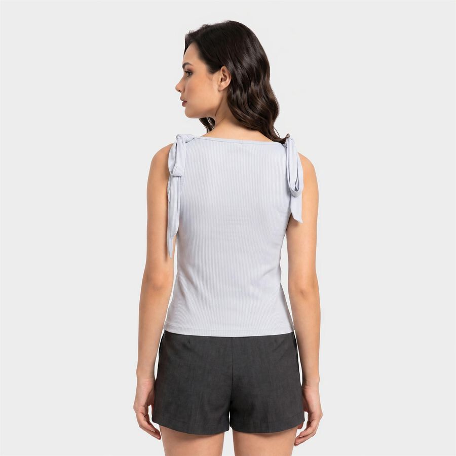 Women's Light Blue Round Neck Regular T-Shirt, हल्का नीला, large