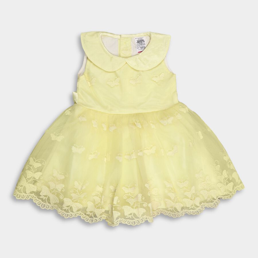 Infant Girl's Frock, पीला, large image number null