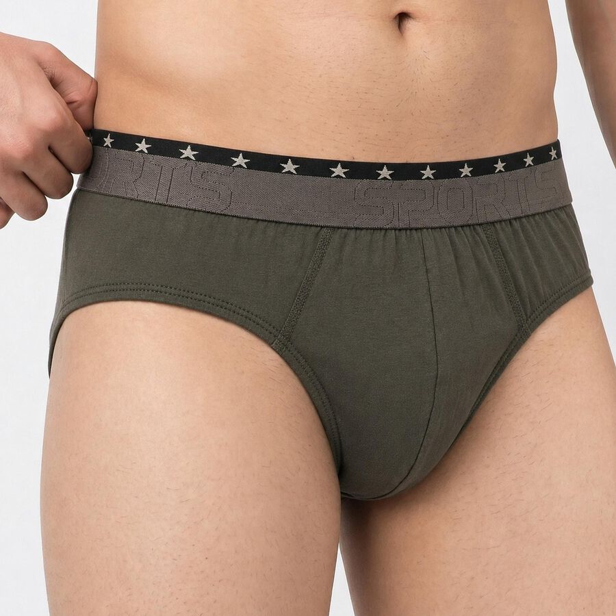 Men's Briefs, Olive, large