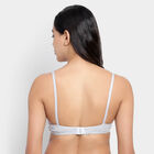Half Lace Padded Bra, Melange Light Grey, small image number null