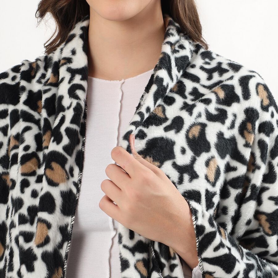 Ladies' Stole, काला, large image number null