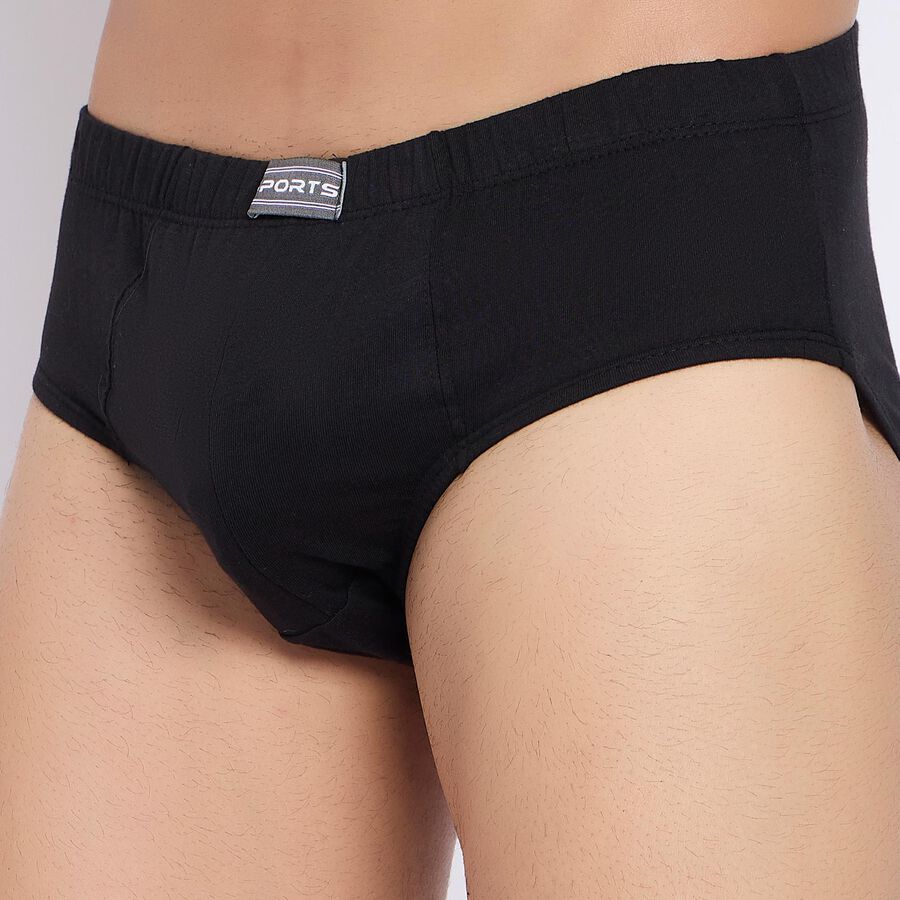Men's 100% Cotton Briefs , Black, large image number null