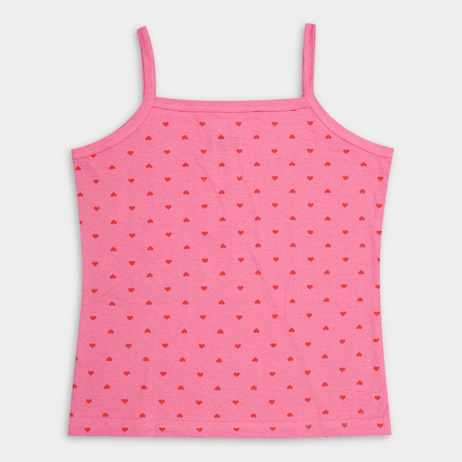 Girls' 100% Cotton Vest (Pack of 2), Pink, large image number null