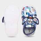 Boys' Blue Velcro Printed Sneakers, नीला, small
