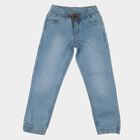 Boys' Light Blue Jogger Fit Washed Jeans, Light Blue, small