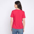 Ladies' Round Neck T-Shirt, रानी (फ्यूशिया), small