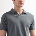 Men's Polo Collared Half Sleeves T-Shirt, गहरा ग्रे, small image number null