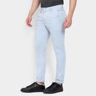 Men's Slim Fit Casual Trousers, हल्का नीला, small image number null