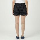 Women's Black Cotton Minimalist Shorts, Black, small