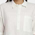 Ladies' 100% Cotton Shirt, ऑफ व्हाइट, small image number null