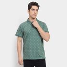 Men's 100% Cotton Collared Half Sleeves T-Shirt , गहरा हरा, small