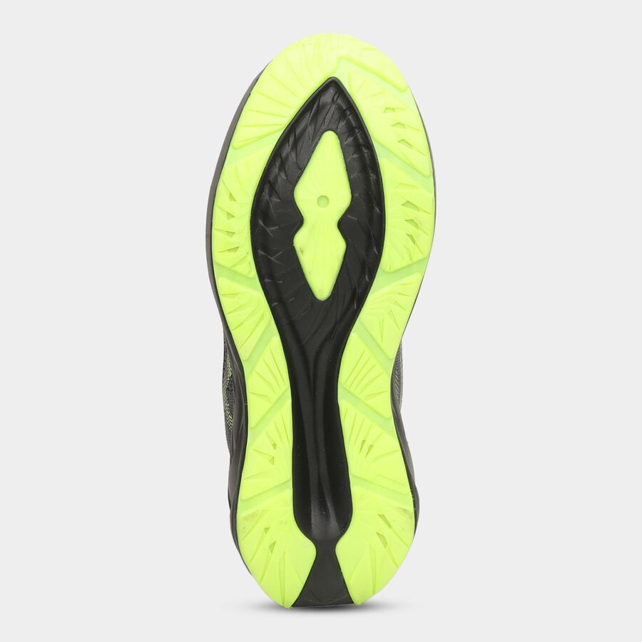 Men's Lace-Up Sports Shoes, काला, large image number null