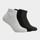 Men's Ankle Length Pack of 3 Socks ( Grey, Charcoal, Black ), चारकोल, small