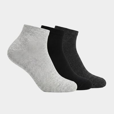Men's Ankle Length Pack of 3 Socks ( Grey, Charcoal, Black )
