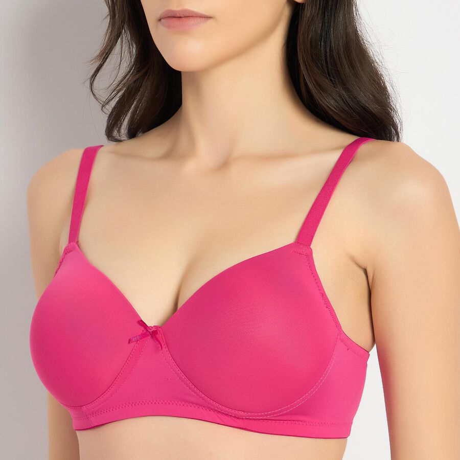 Ladies' Bra , गुलाबी, large image number null