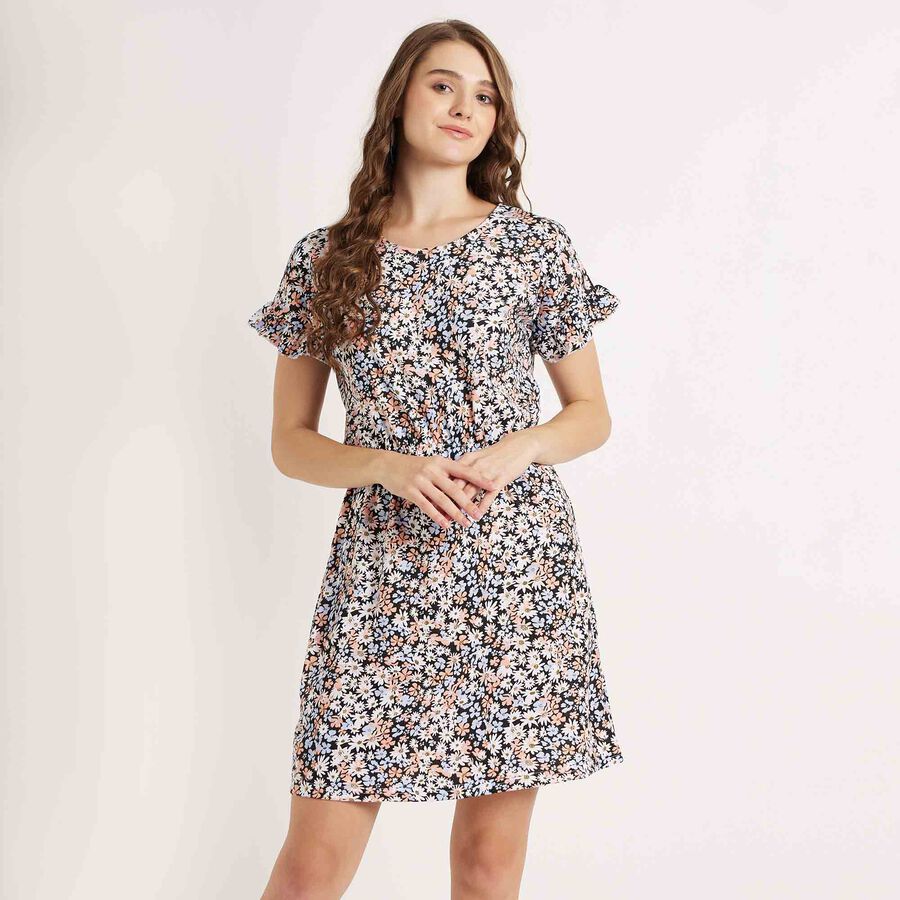 A Line Printed Dress, Light Pink, large image number null