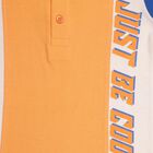 Boys' 100% Cotton Collar Half Sleeves T-Shirt, Orange, small image number null