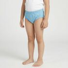 Boys Light Blue Regular Fit Solid Briefs, Light Blue, small